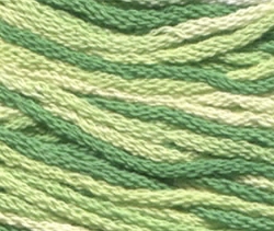 Varigated Embroidery Threads Greens(14) - Click Image to Close